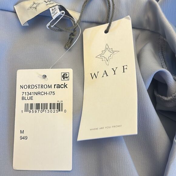 WAYF pale blue long sleeve blazer Size M New - Picture 6 of 8